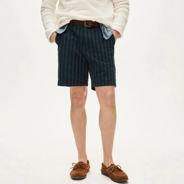 8" Classic chambray short in stripe