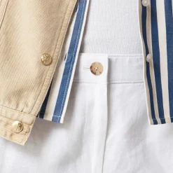 6" Harbor short in linen
