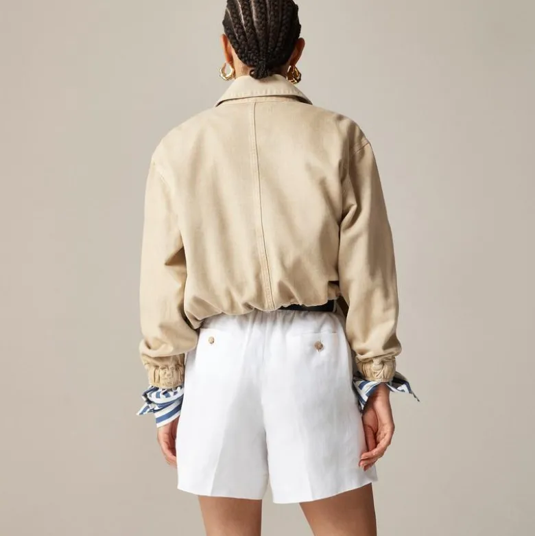 6" Harbor short in linen