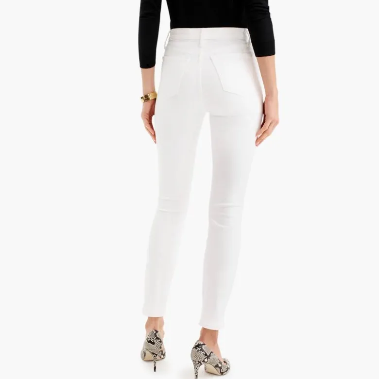 9" mid-rise toothpick jean in white