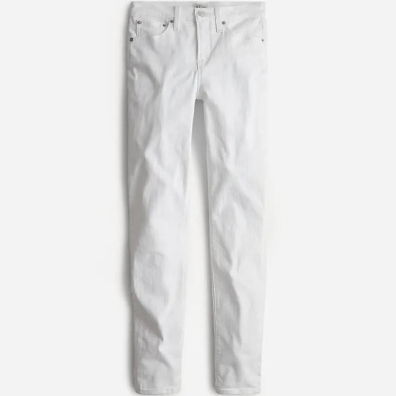 9" mid-rise toothpick jean in white