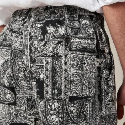 5.5'' Pier linen short in batik print