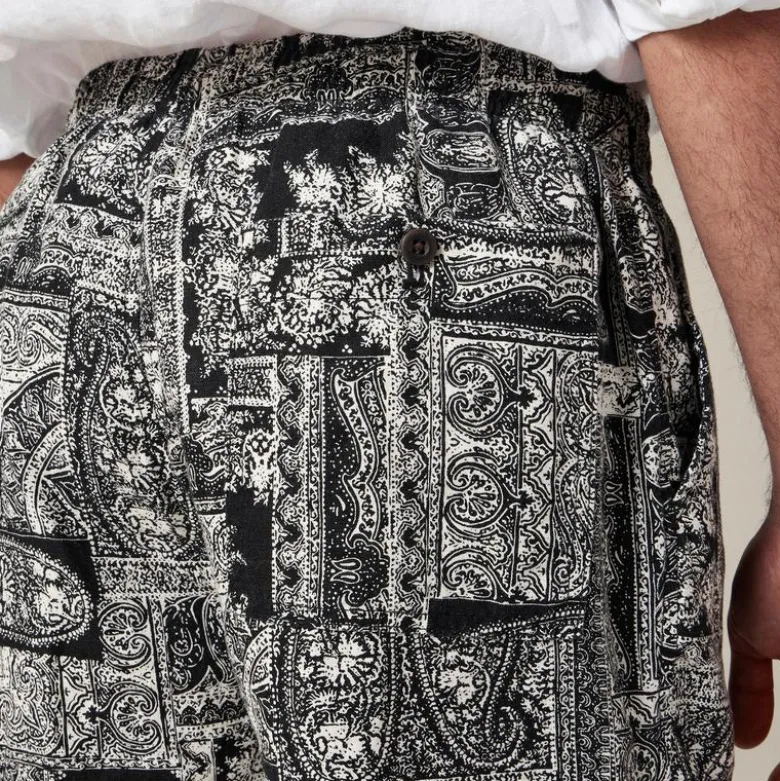 5.5'' Pier linen short in batik print