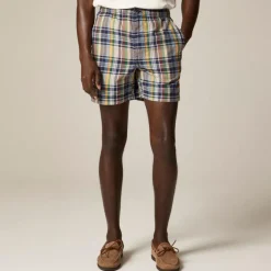 5.5" Pier short in cotton madras