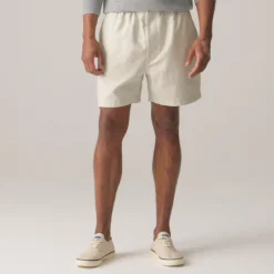 5.5'' Pier short in cotton-linen blend