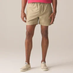 5.5'' Pier short in cotton-linen blend