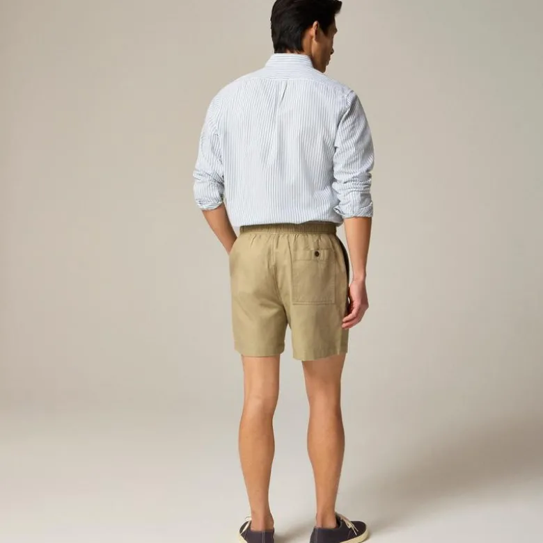 5.5'' Pier short in cotton-linen blend