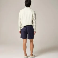 5.5'' Pier short in cotton-linen blend