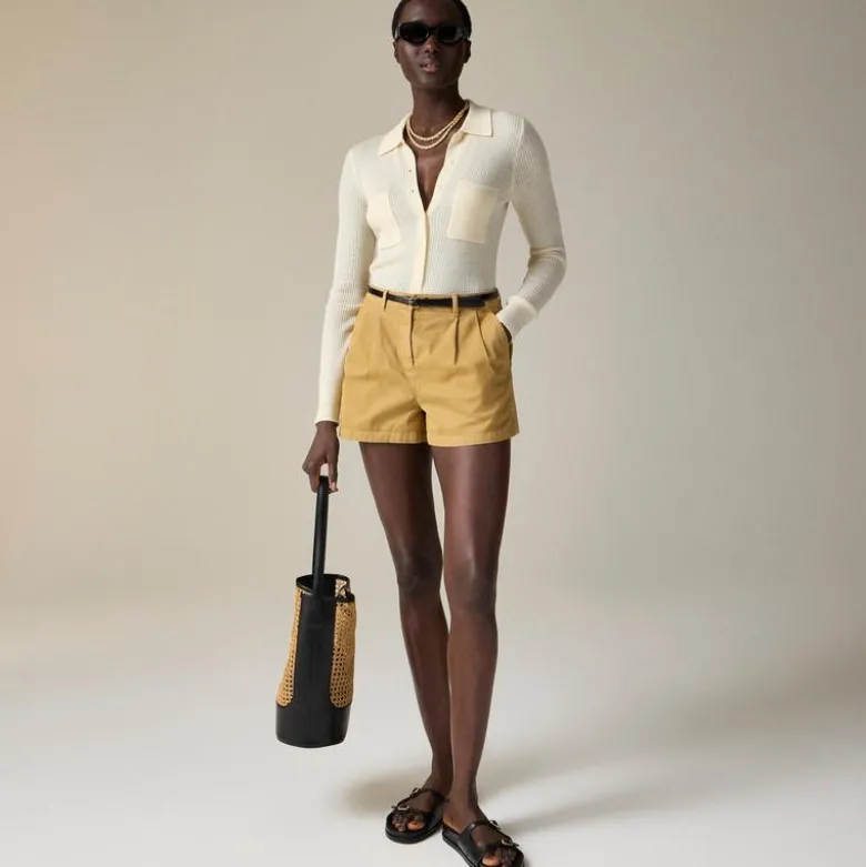 3" pleated heritage chino short