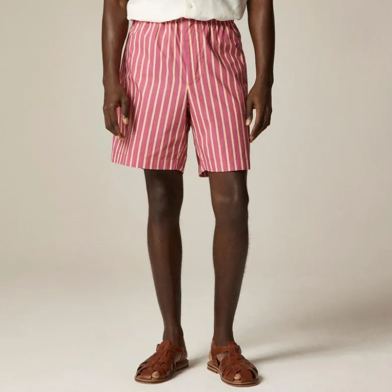 8" Relaxed cotton poplin short
