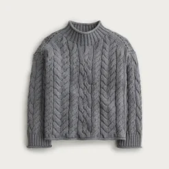 2025 Rollneck™ cable-knit sweater