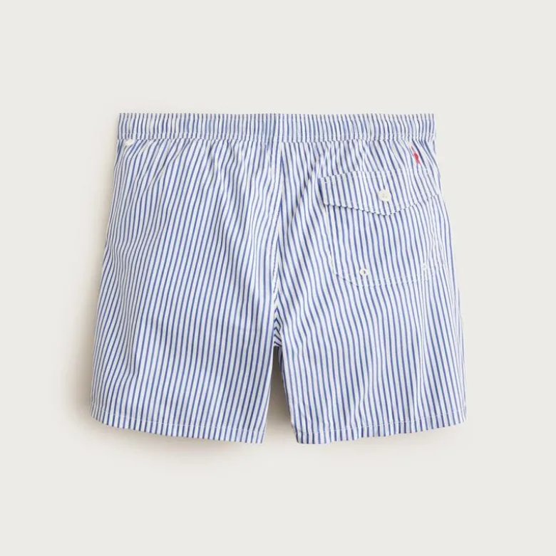 6" stretch swim trunk in cotton blend