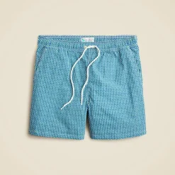 6'' stretch swim trunk in print with ECONYL® nylon