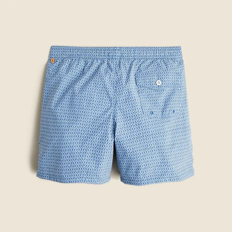 6" stretch swim trunk in print with ECONYL® nylon