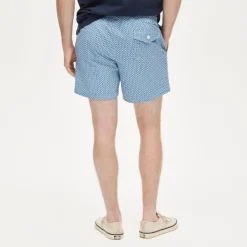 6'' stretch swim trunk in print with ECONYL® nylon