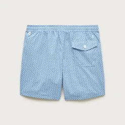 6'' stretch swim trunk in print with ECONYL® nylon