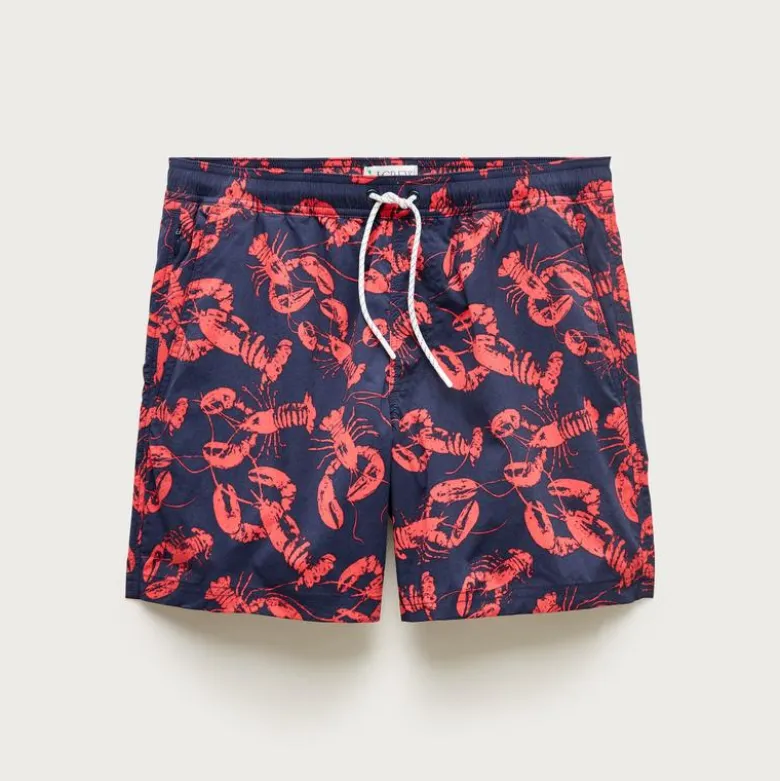 6" stretch swim trunk in print