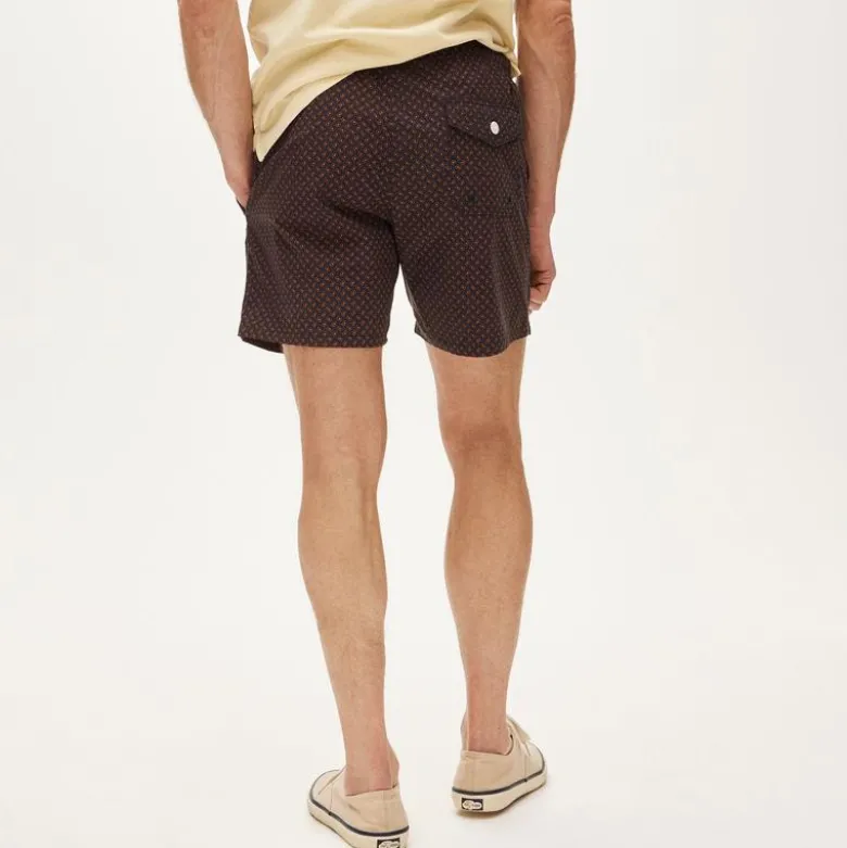 6" stretch swim trunk in print with EOCONYL® nylon