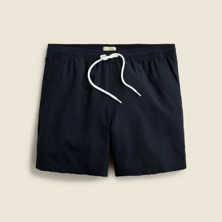 6'' stretch swim trunk in seersucker
