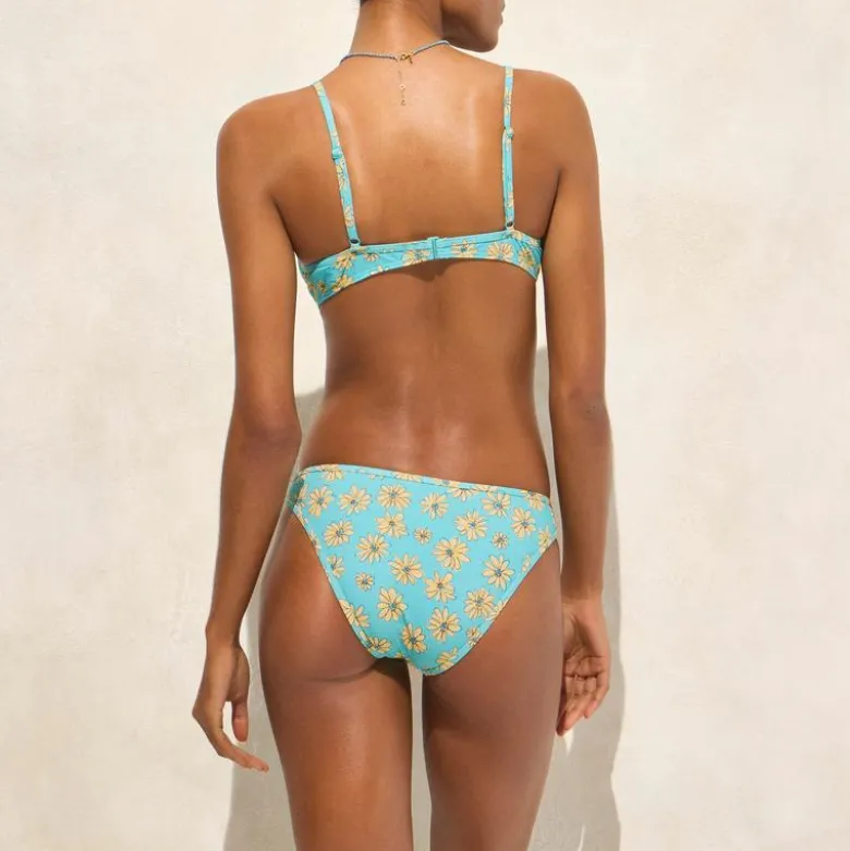 1993 underwire bikini top in retro daisy print