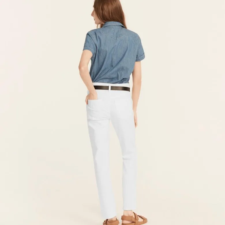 9" vintage slim-straight jean in white