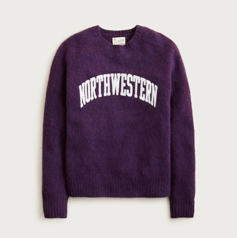 '47 X J.Crew brushed wool Northwestern sweater