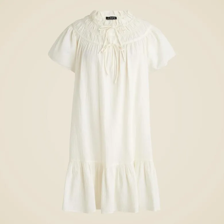 Airy gauze babydoll dress