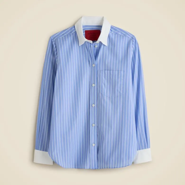 Alex Eagle X J.Crew button-up shirt in pinstripe