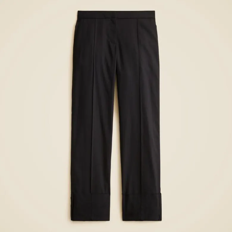 Alex Eagle X J.Crew cuffed mid-rise trouser in wool-cotton blend