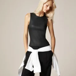 Alex Eagle X J.Crew leather-blend bodysuit