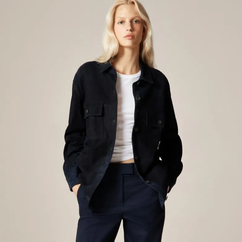 Alex Eagle X J.Crew oversized suede shirt