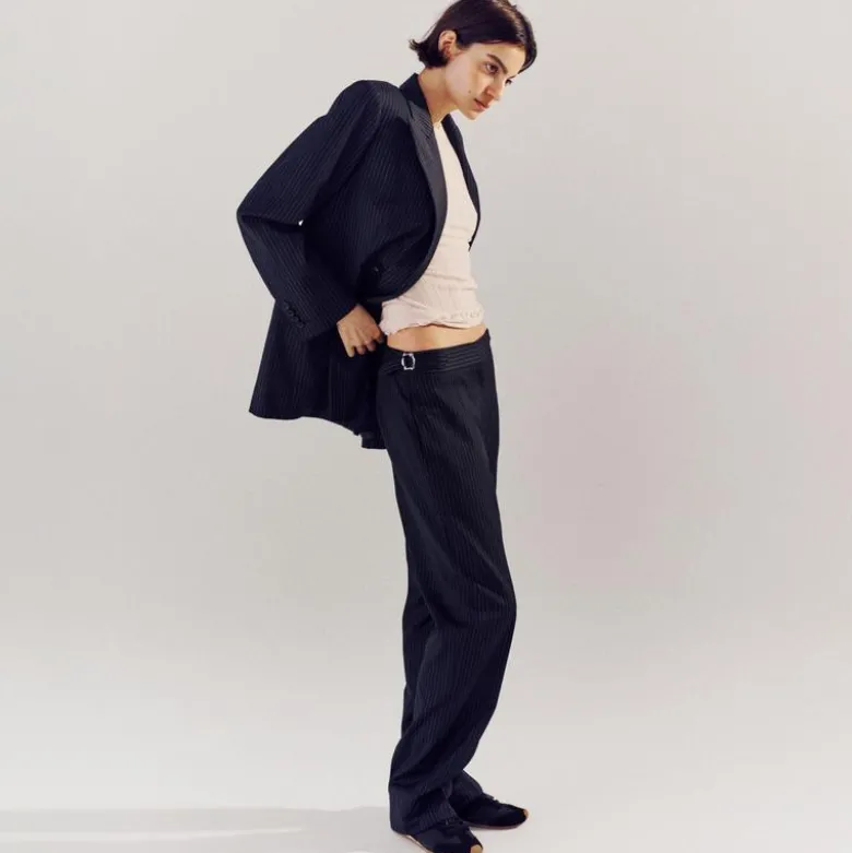 Alex Eagle X J.Crew suit pant in pinstriped wool