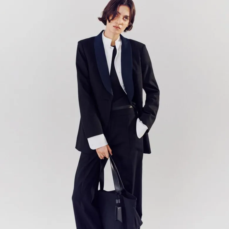 Alex Eagle X J.Crew tuxedo blazer in wool blend