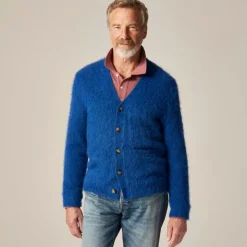 Alpaca-blend V-neck cardigan