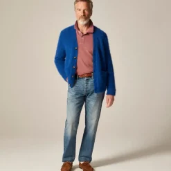 Alpaca-blend V-neck cardigan