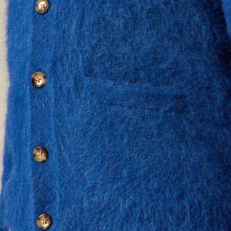 Alpaca-blend V-neck cardigan