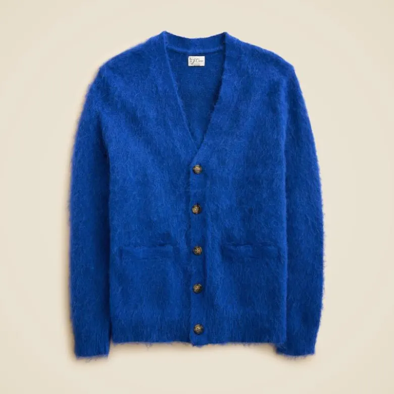 Alpaca-blend V-neck cardigan