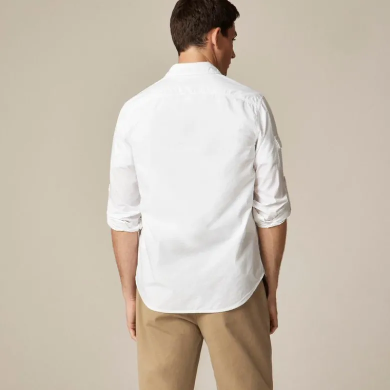 Atlantic Coastal Supplies X J.Crew cotton poplin fishing shirt
