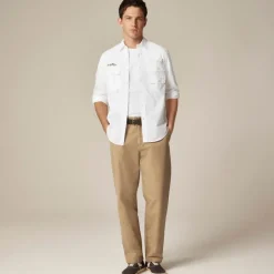 Atlantic Coastal Supplies X J.Crew cotton poplin fishing shirt