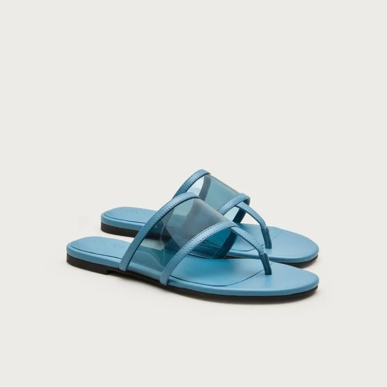 Audrey jelly thong sandals in leather