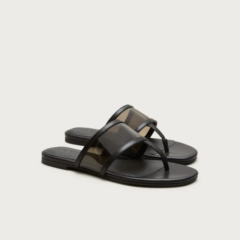 Audrey jelly thong sandals in leather
