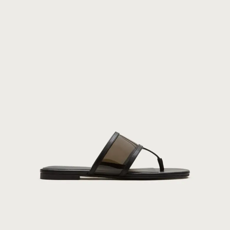 Audrey jelly thong sandals in leather