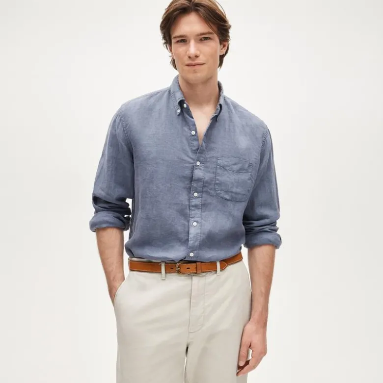 Baird McNutt garment-dyed Irish linen shirt