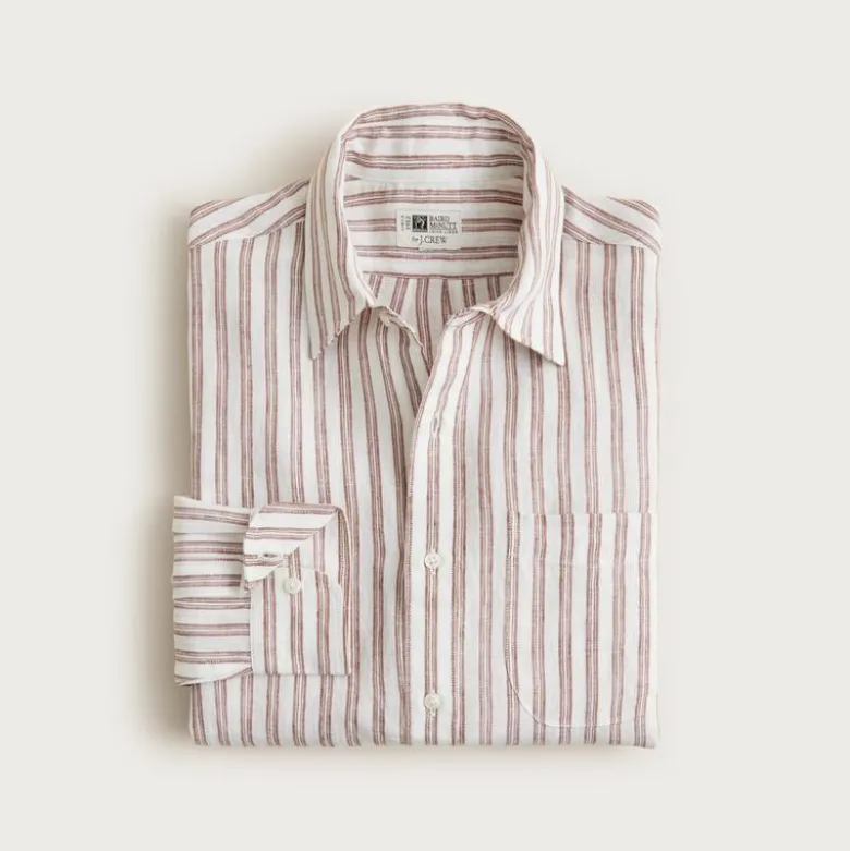 Baird McNutt Irish linen point-collar shirt