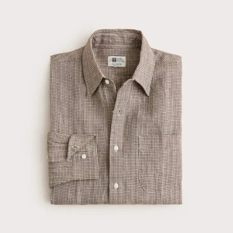 Baird McNutt Irish linen point-collar shirt