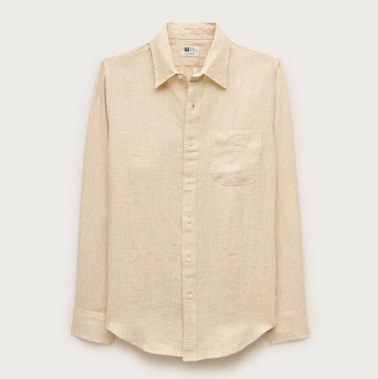 Baird McNutt Irish linen point-collar shirt