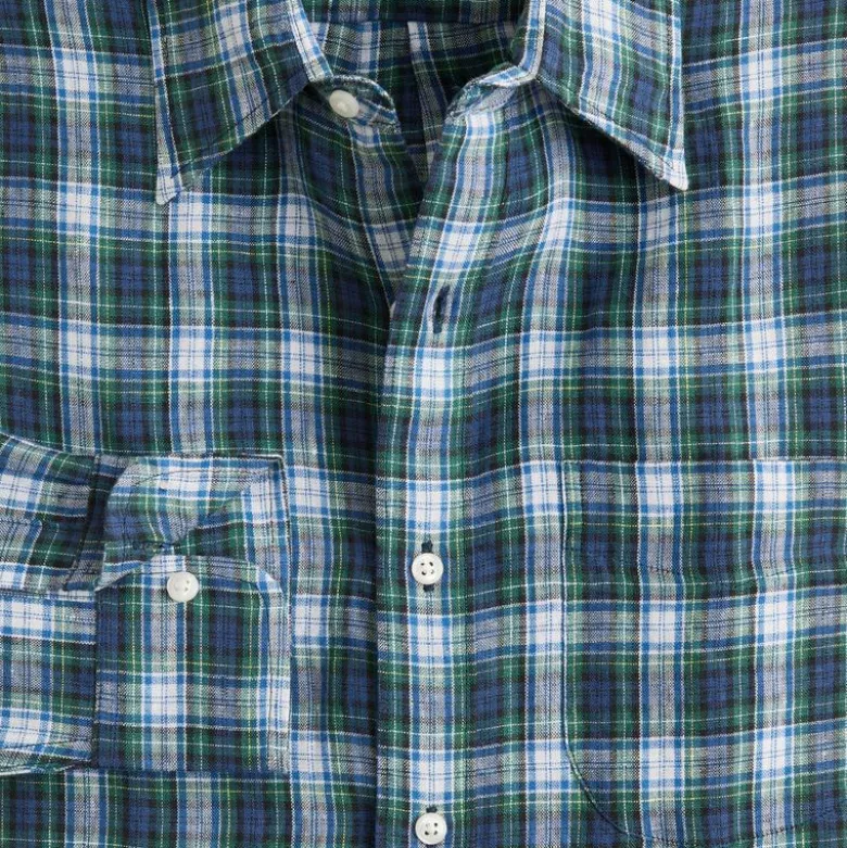 Baird McNutt Irish linen point-collar shirt
