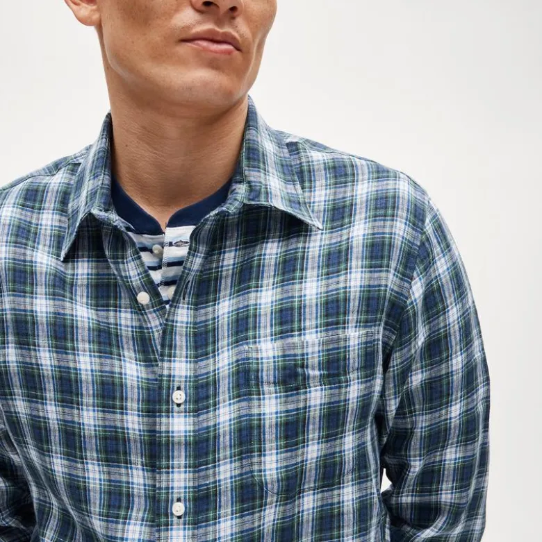 Baird McNutt Irish linen point-collar shirt