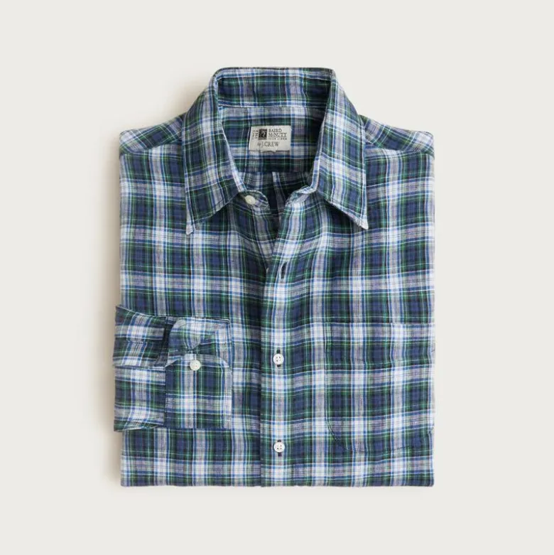 Baird McNutt Irish linen point-collar shirt