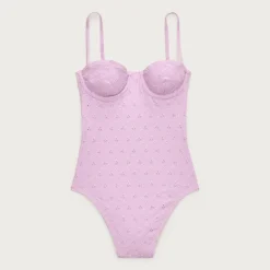 Balconette eyelet underwire one-piece